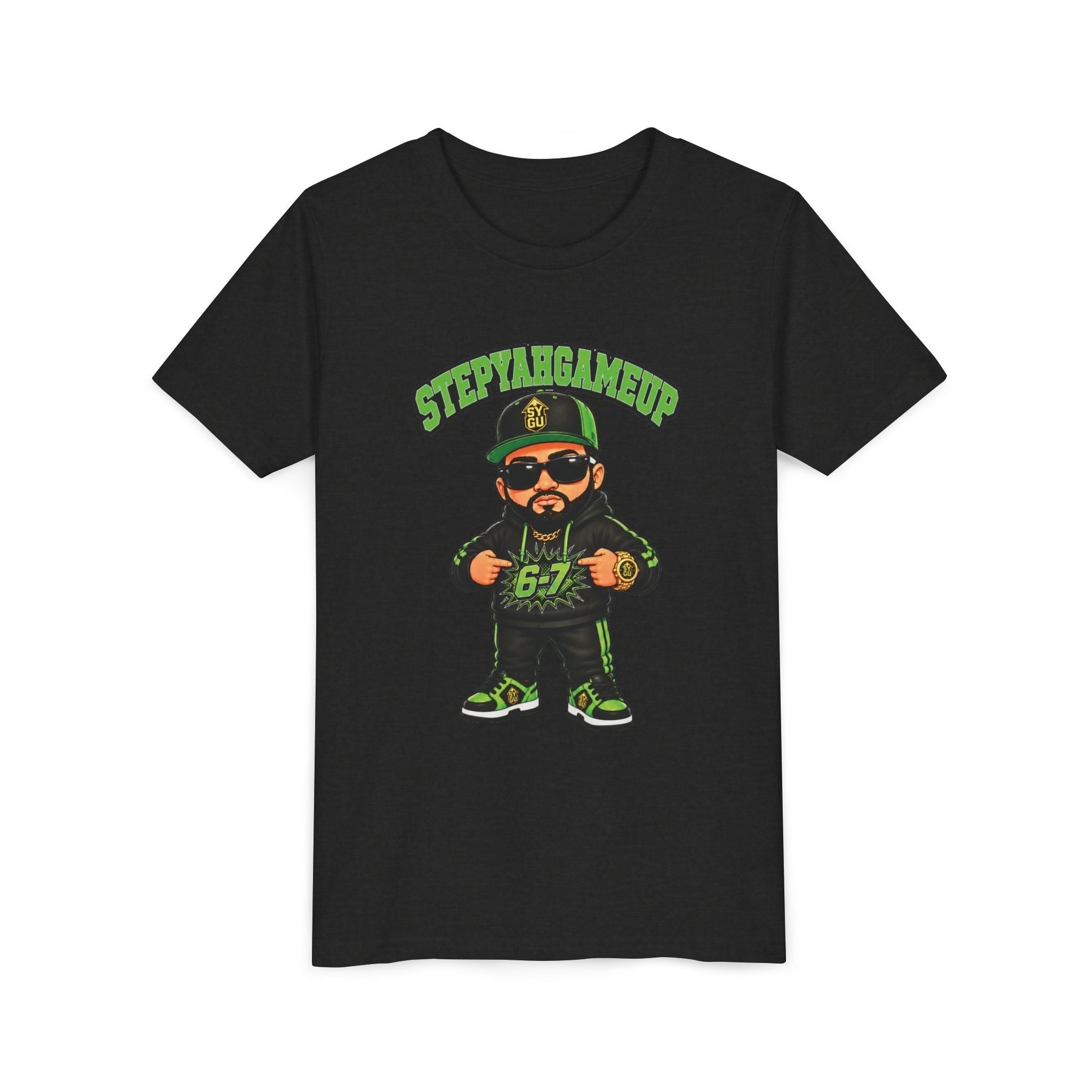 StepYahGameUp — Stumble Step Green Edition | Unisex Youth Tee