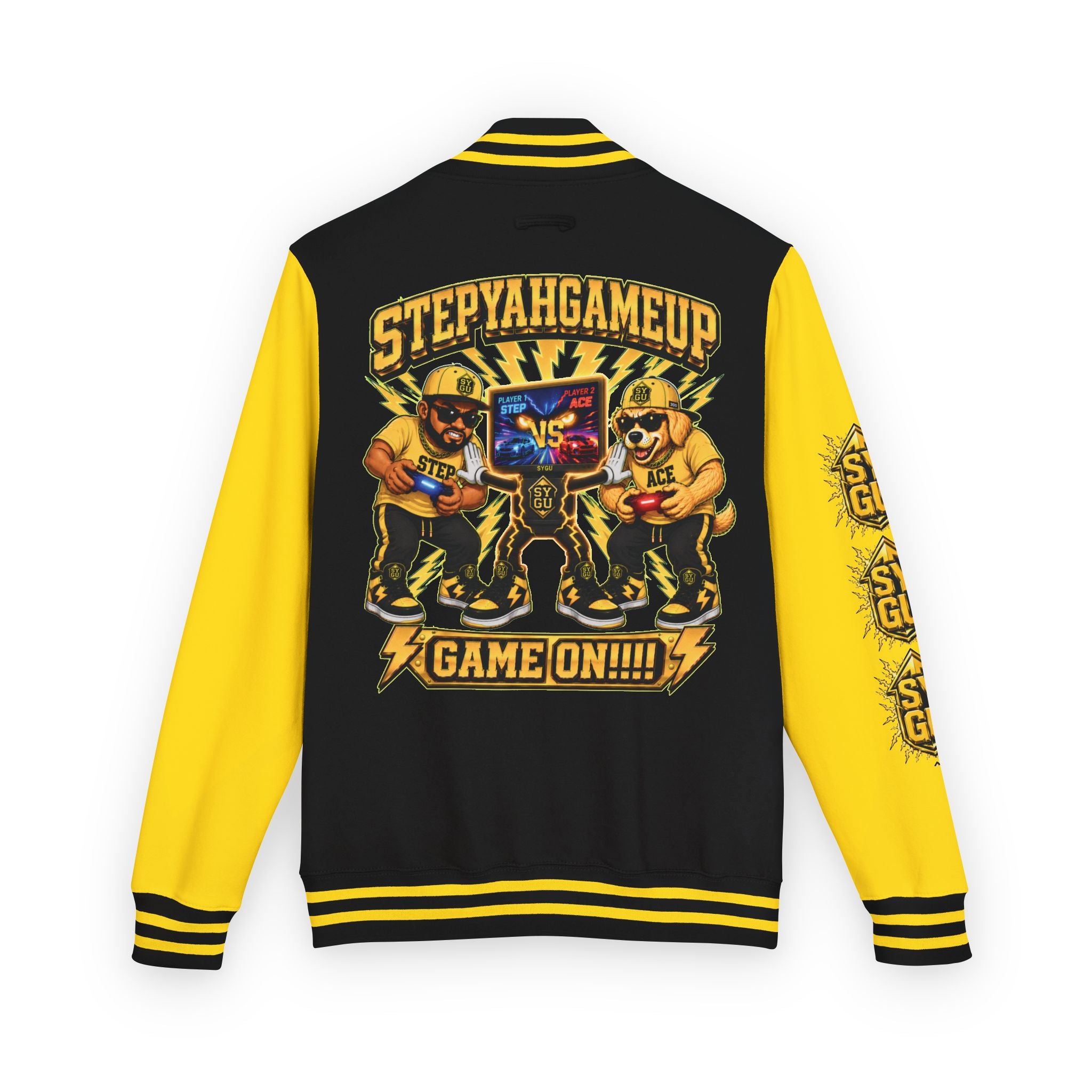StepYahGameUp — Game On!!!! | Unisex Letterman Jacket
