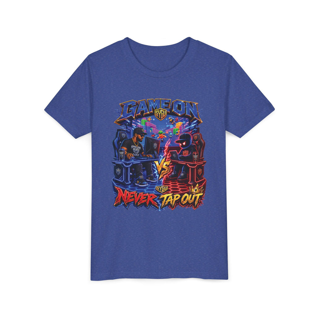StepYahGameUp — Game On Never Tap Out | Youth Tee
