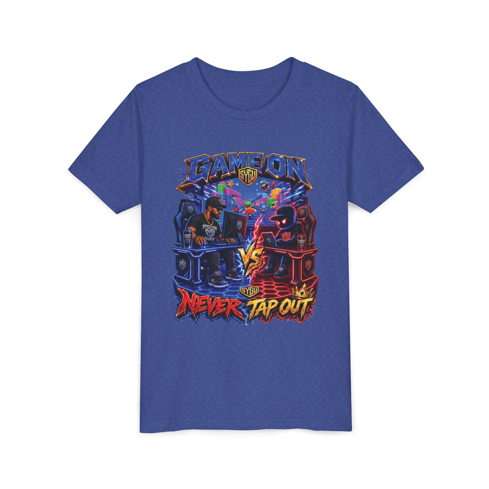 StepYahGameUp — Game On Never Tap Out | Youth Tee