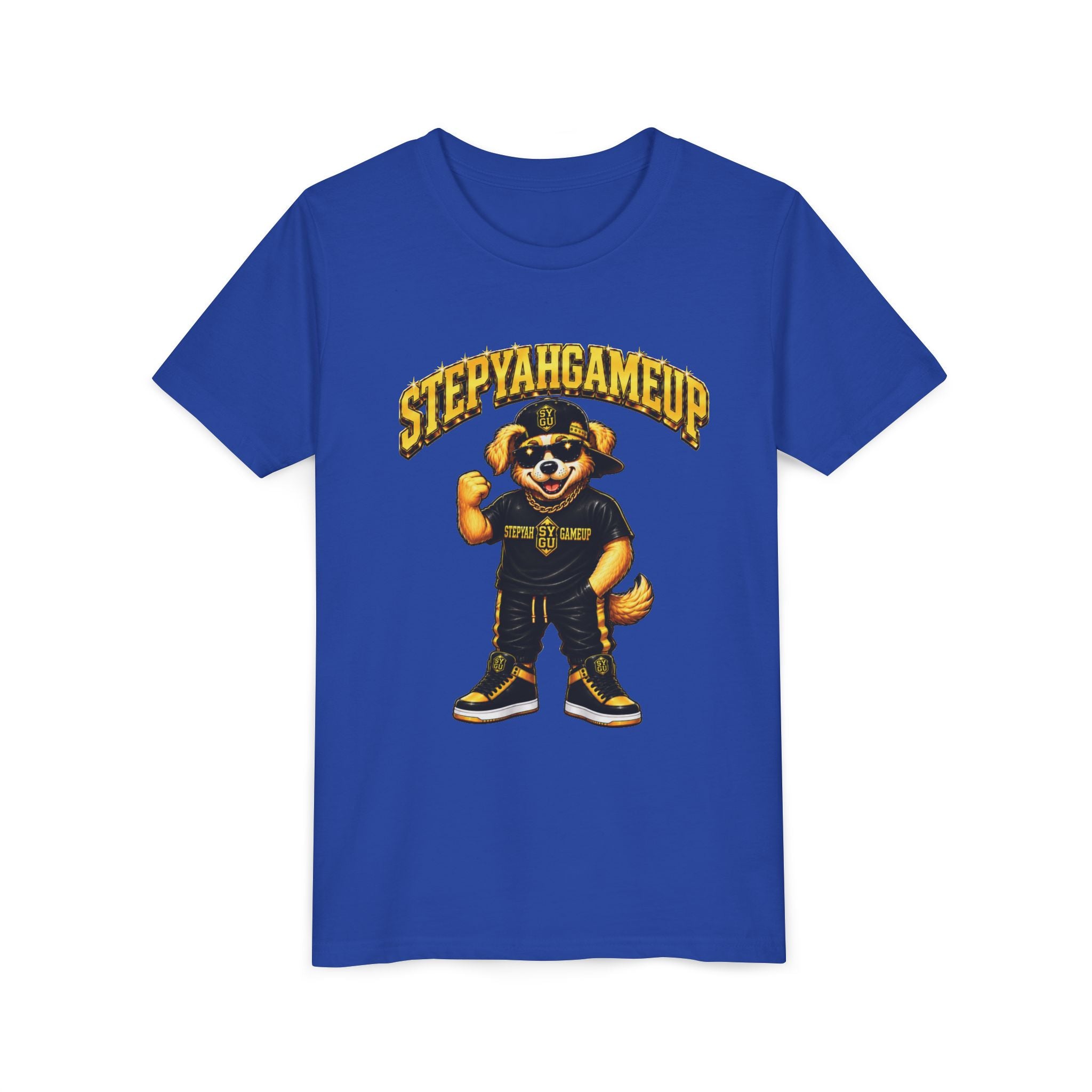 StepYahGameUp — SYGU Dog | Gold Edition | Unisex Youth Tee