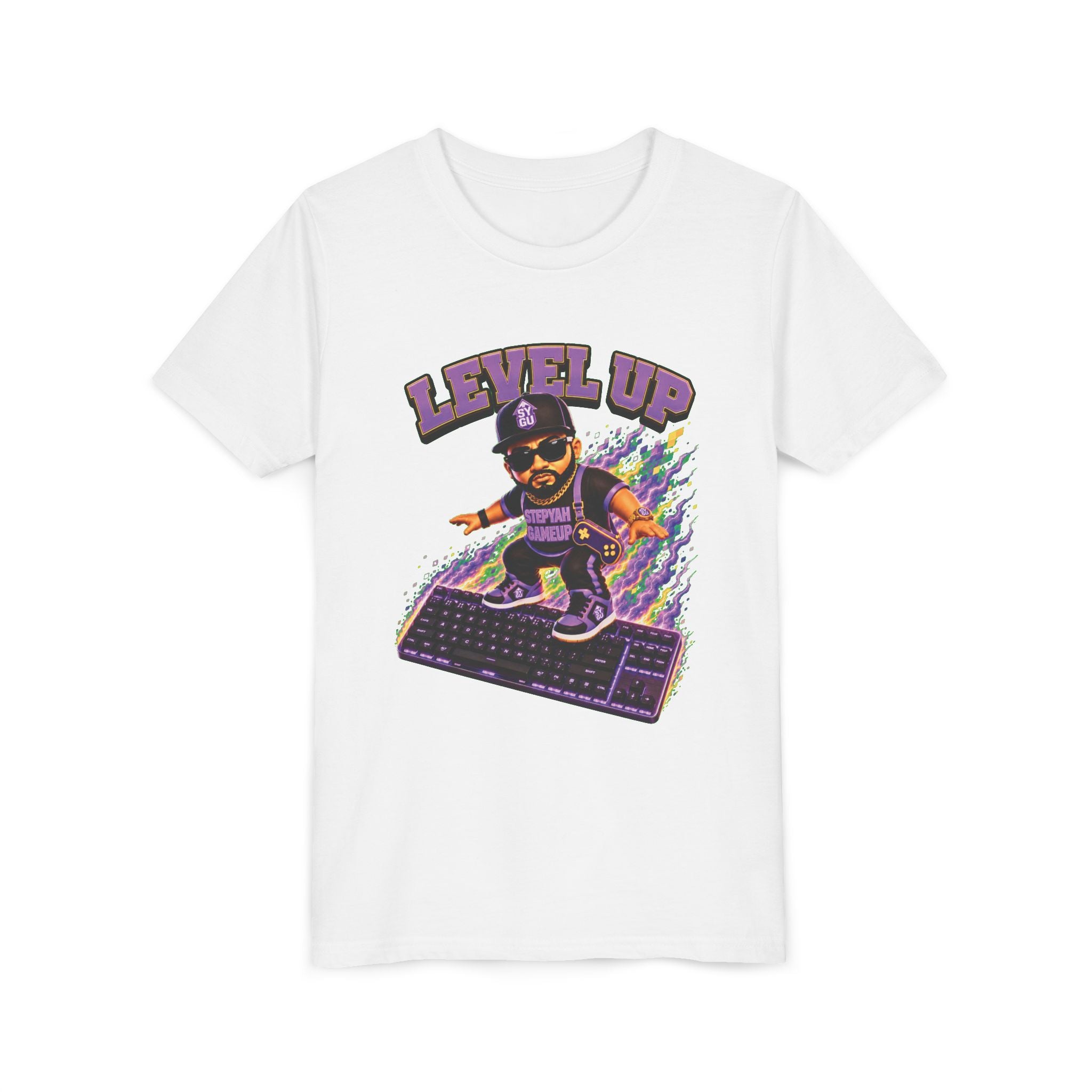 StepYahGameUp — Level Up | Keyboard Rider | Unisex Youth Tee