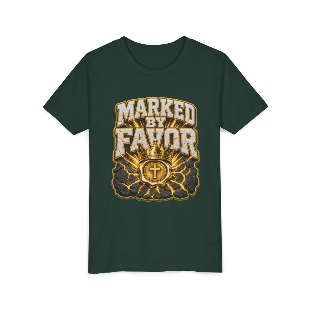 Walk By Faith ✝️ — Marked By Favor | Unisex Youth Tee