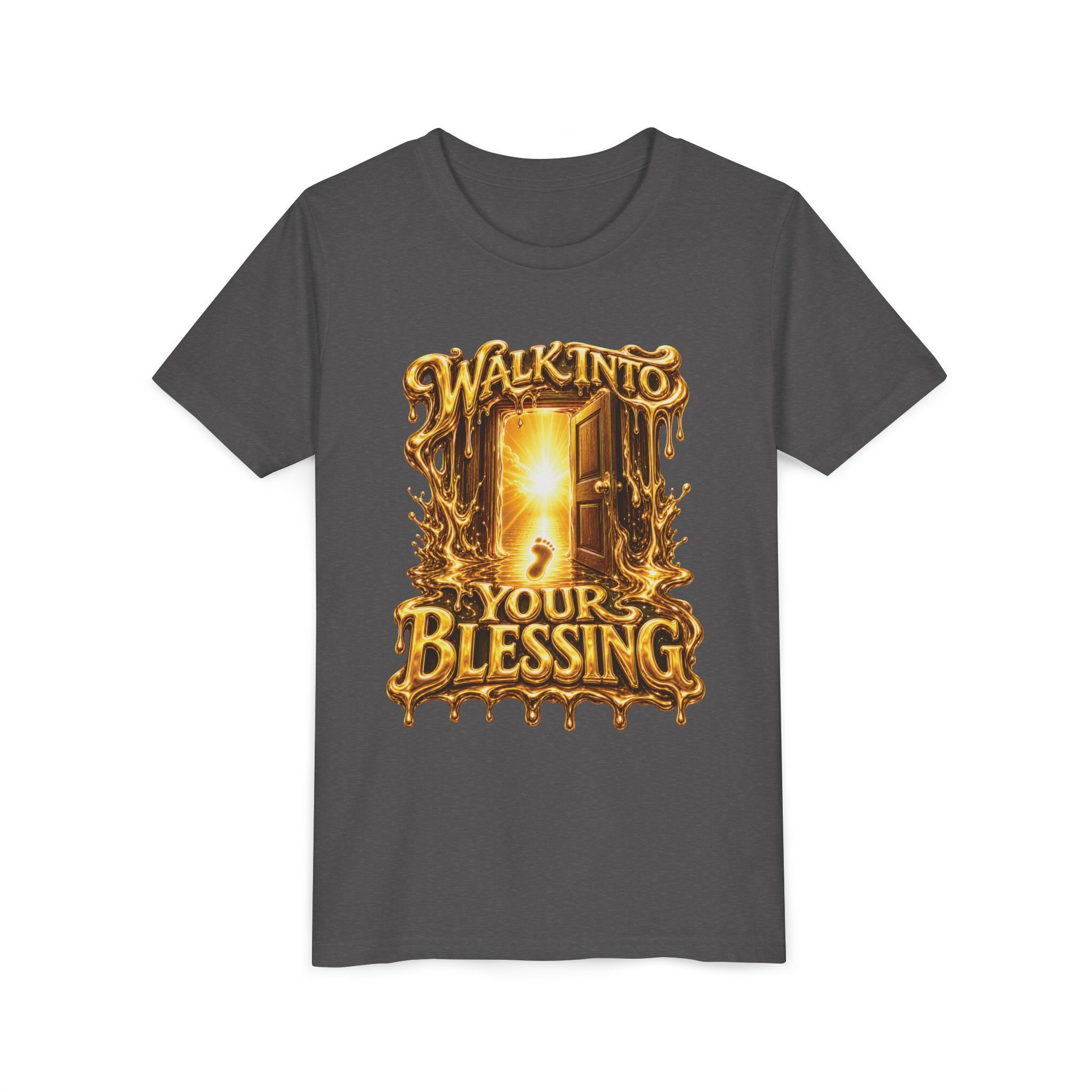Walk By Faith ✝️ — Walk Into Your Blessing | Unisex Youth Tee