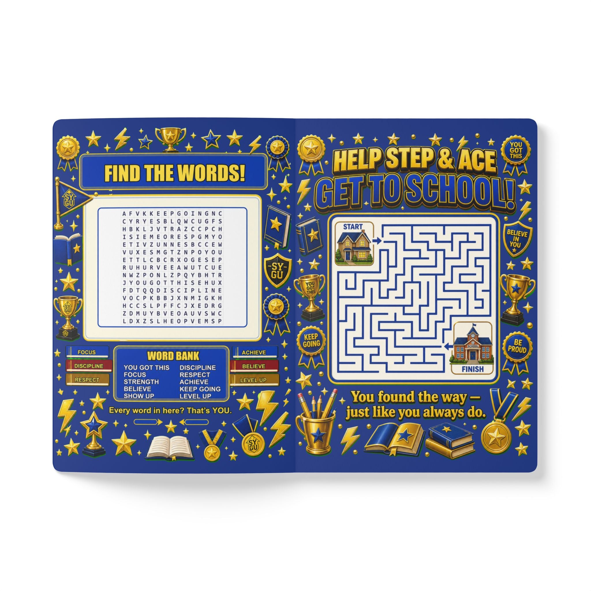 StepYahGameUp — You Got This | Softcover Story Journal