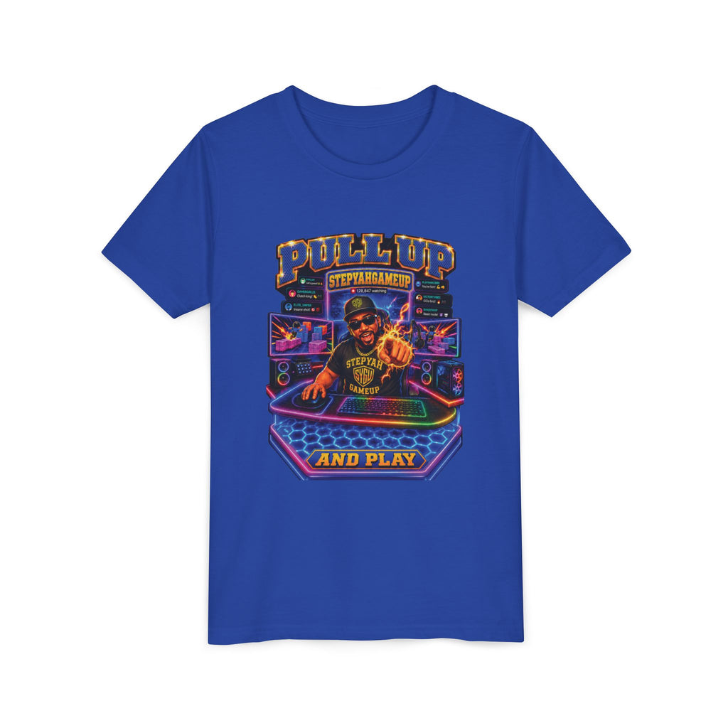 StepYahGameUp — Pull Up and Play | Youth Tee