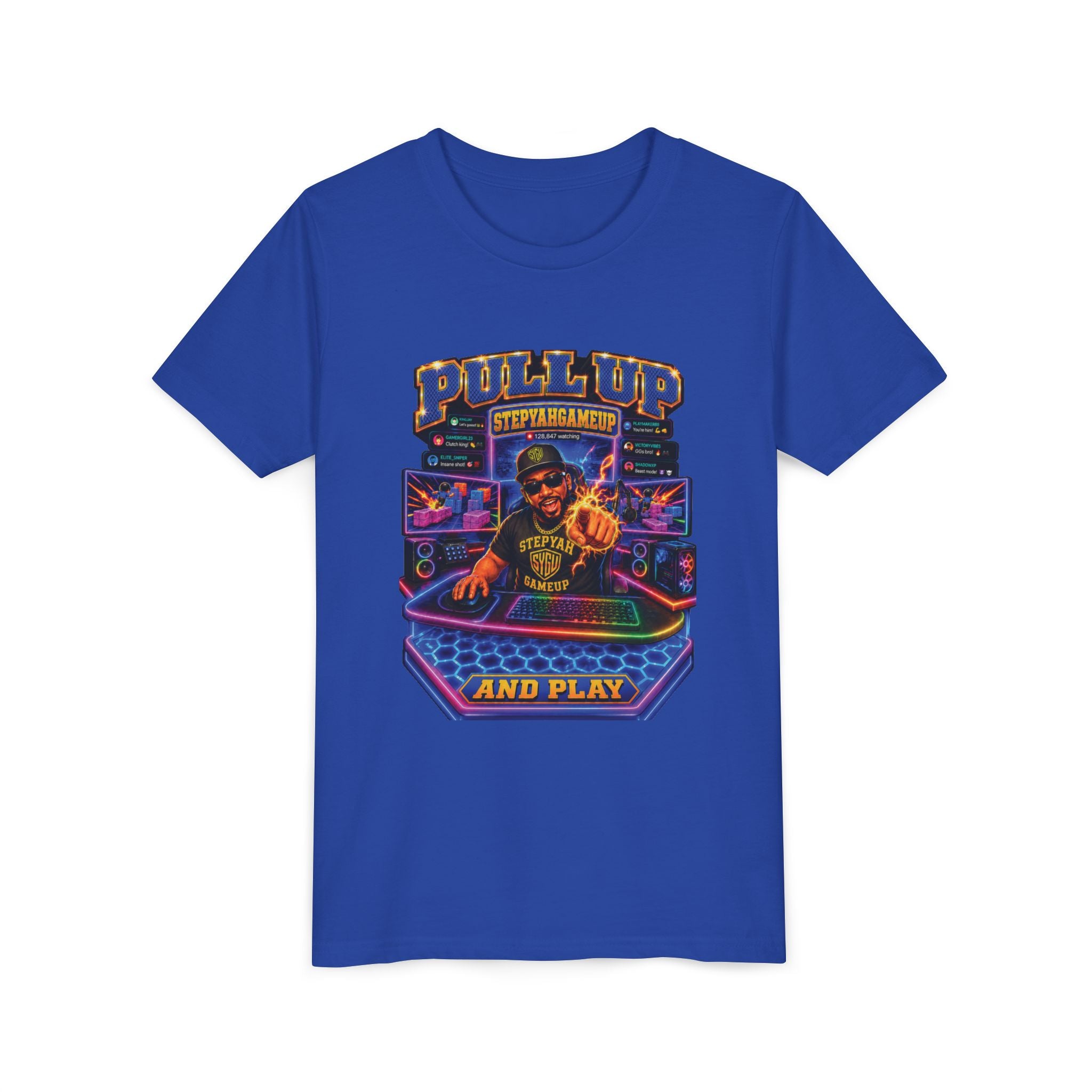 StepYahGameUp — Pull Up and Play | Youth Tee