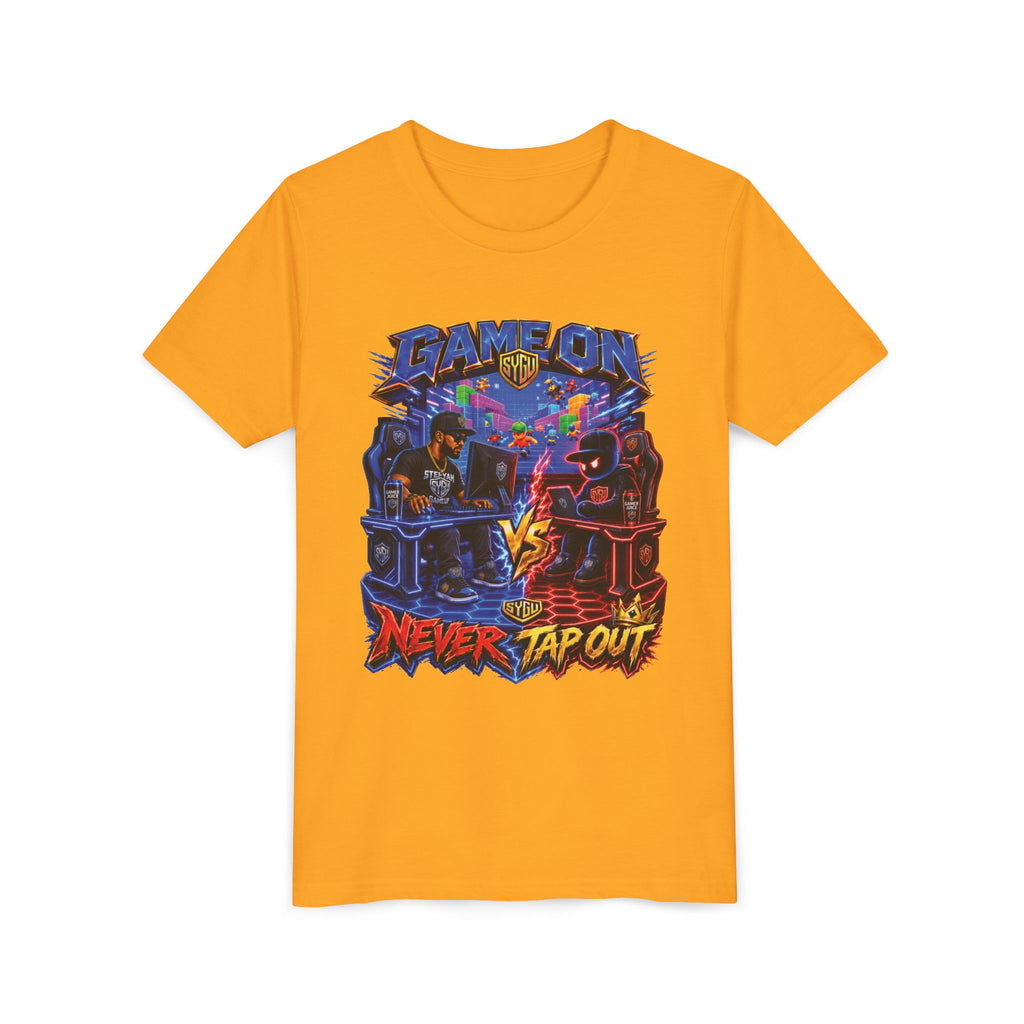StepYahGameUp — Game On Never Tap Out | Youth Tee