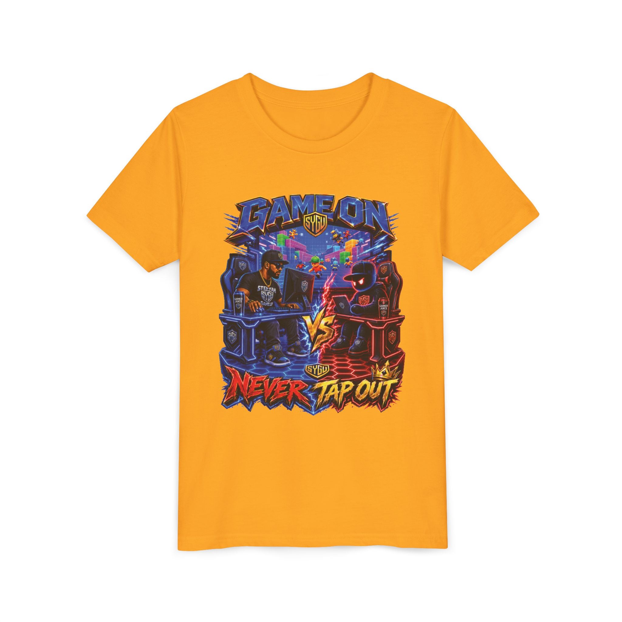 StepYahGameUp — Game On Never Tap Out | Youth Tee