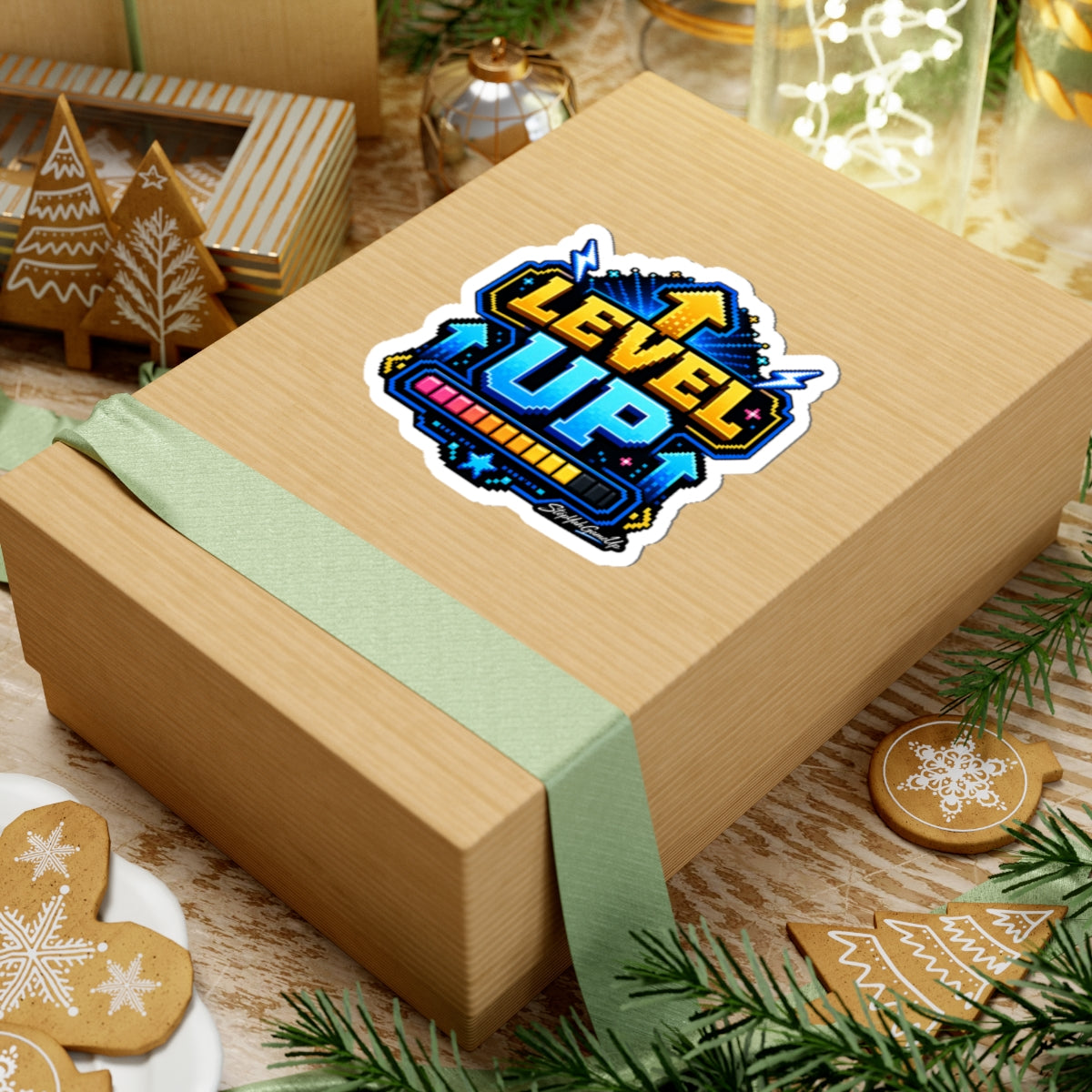 ⬆️ Level Up | Kiss-Cut Sticker