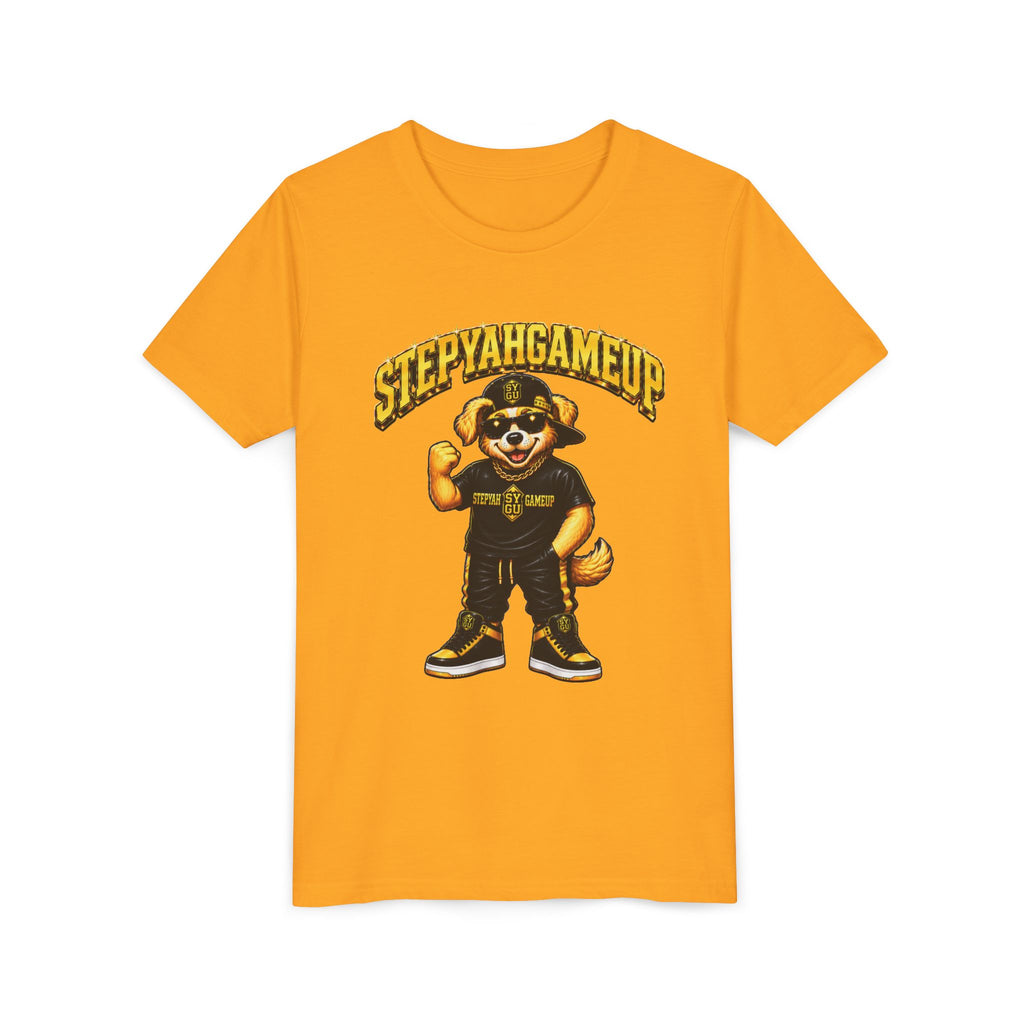 StepYahGameUp — SYGU Dog | Gold Edition | Unisex Youth Tee