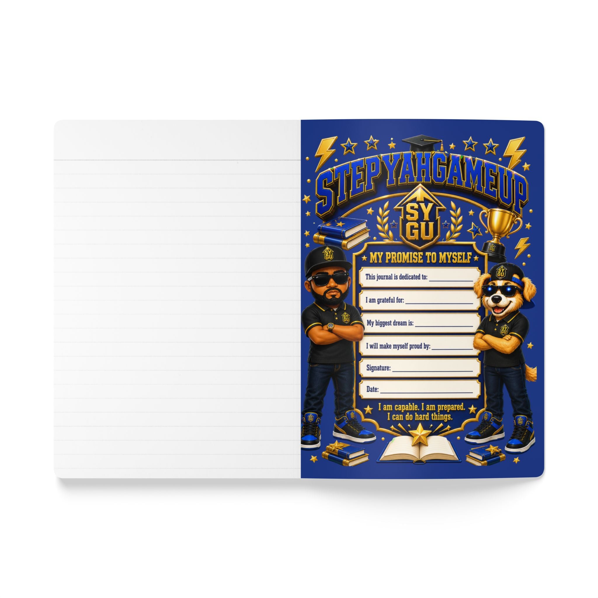 StepYahGameUp — You Got This | Softcover Story Journal