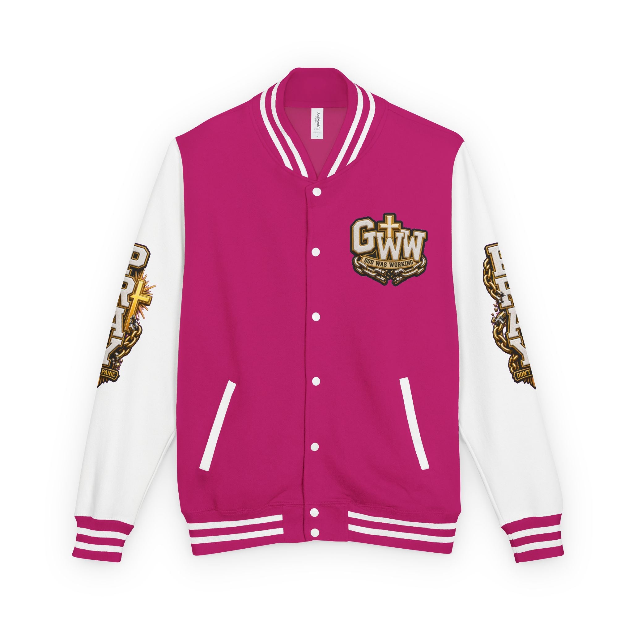 Walk By Faith Unisex Letterman ✝️ — God Was Working While I Was Worrying
