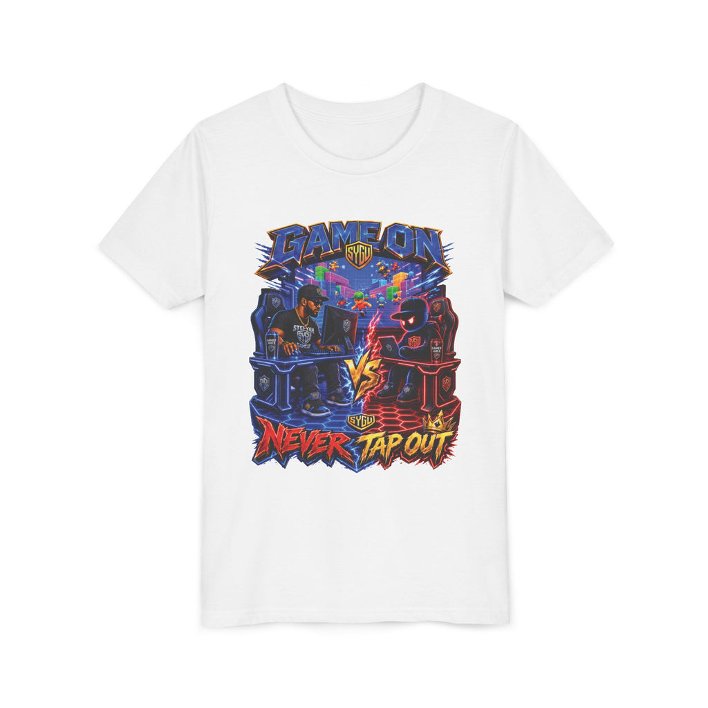 StepYahGameUp — Game On Never Tap Out | Youth Tee