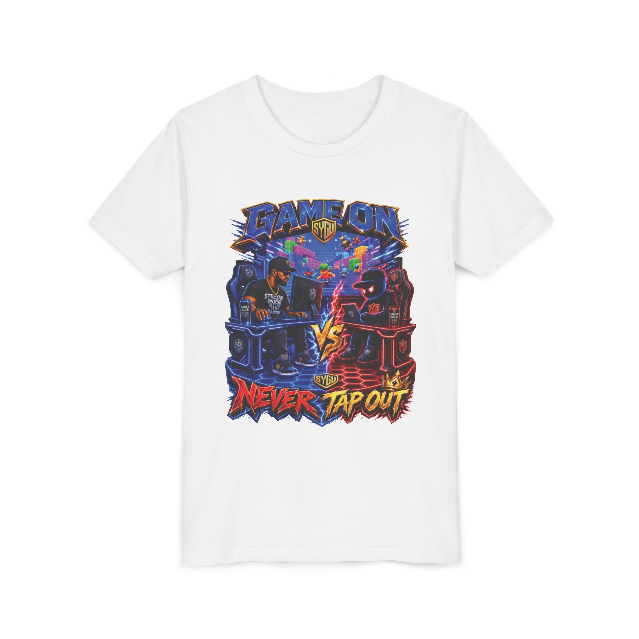 StepYahGameUp — Game On Never Tap Out | Youth Tee