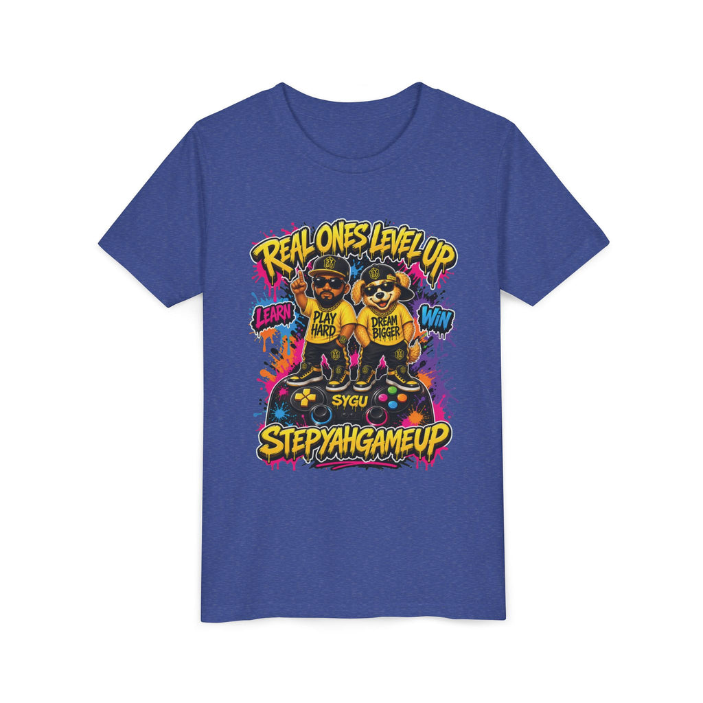 StepYahGameUp — Real Ones Level Up | Unisex Youth Tee