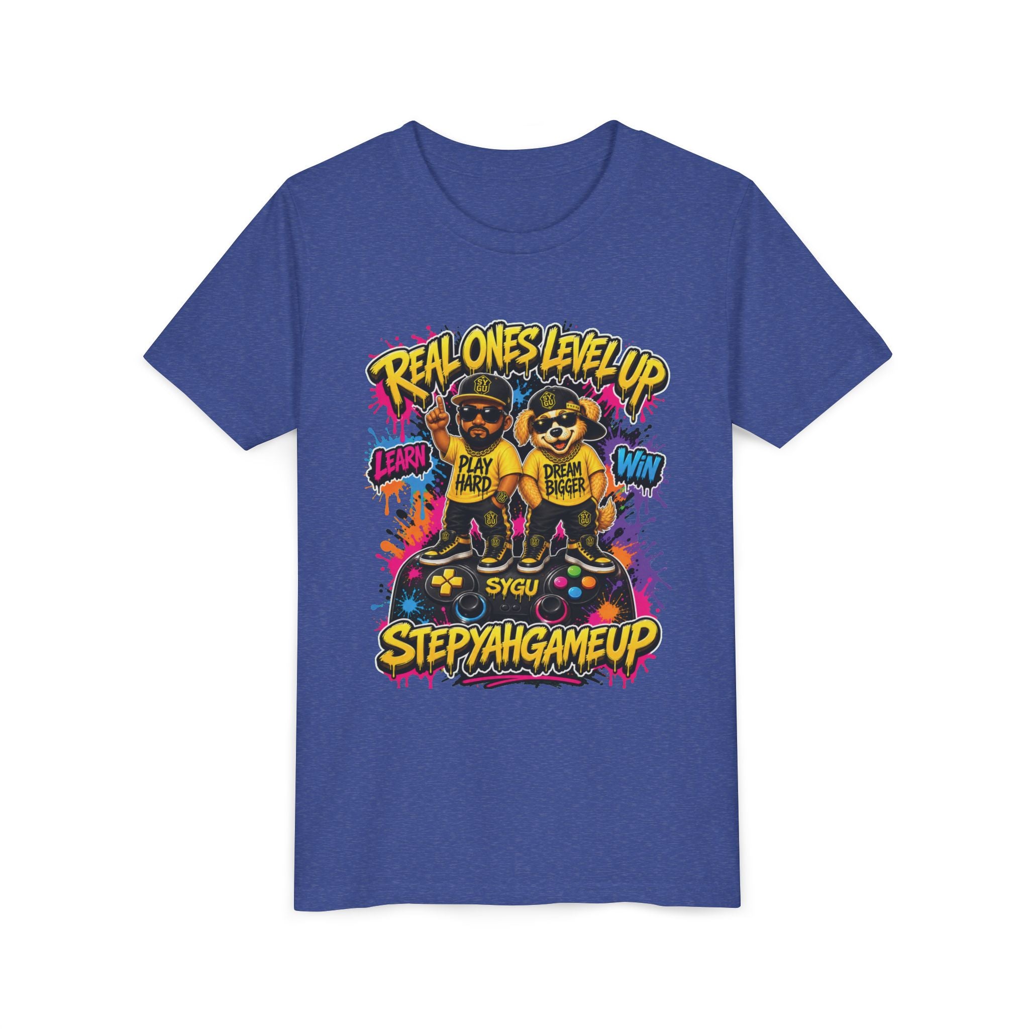 StepYahGameUp — Real Ones Level Up | Unisex Youth Tee