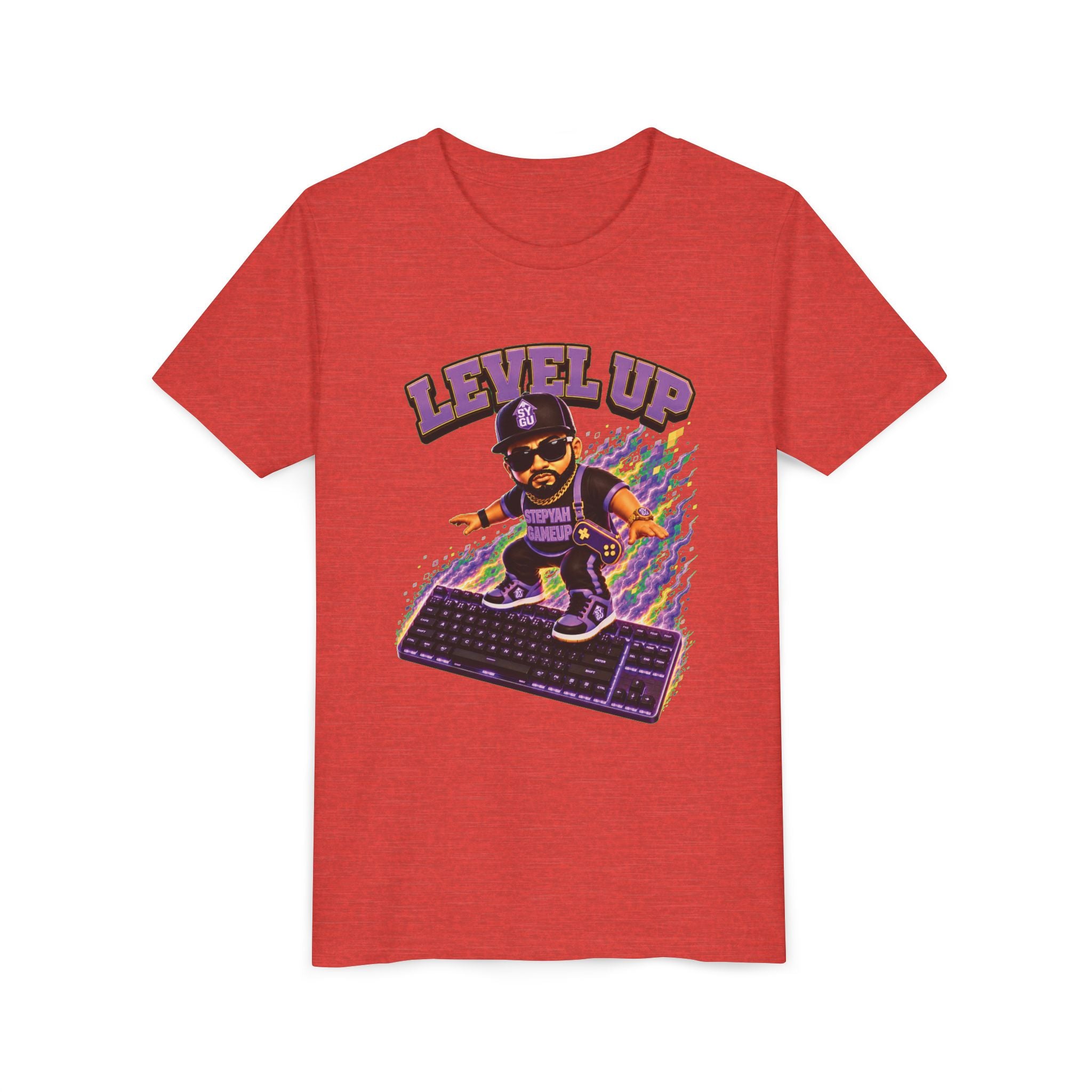 StepYahGameUp — Level Up | Keyboard Rider | Unisex Youth Tee