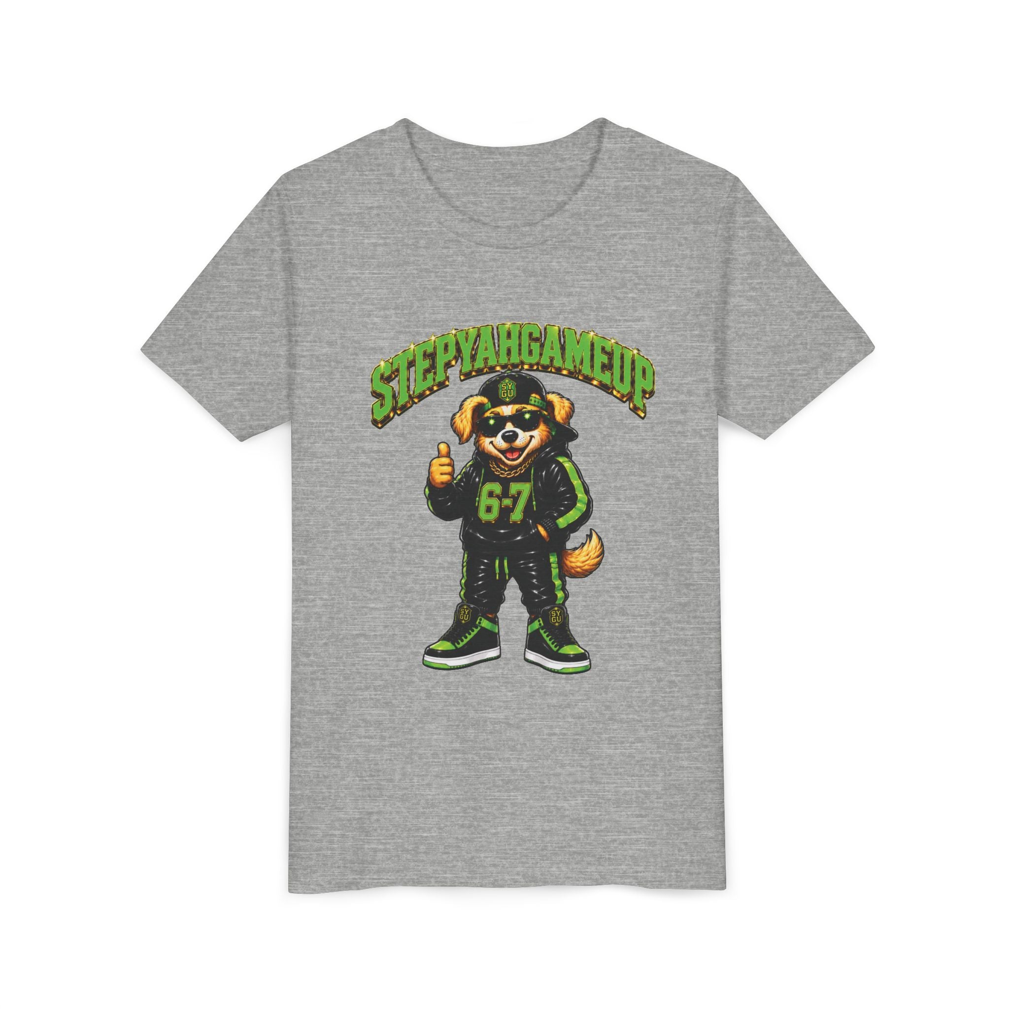 StepYahGameUp — SYGU Dog | 6-7 Green Edition | Unisex Youth Tee