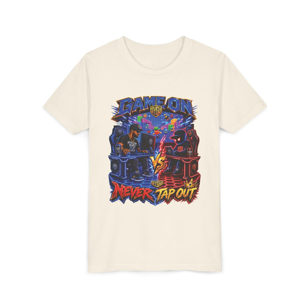 StepYahGameUp — Game On Never Tap Out | Youth Tee