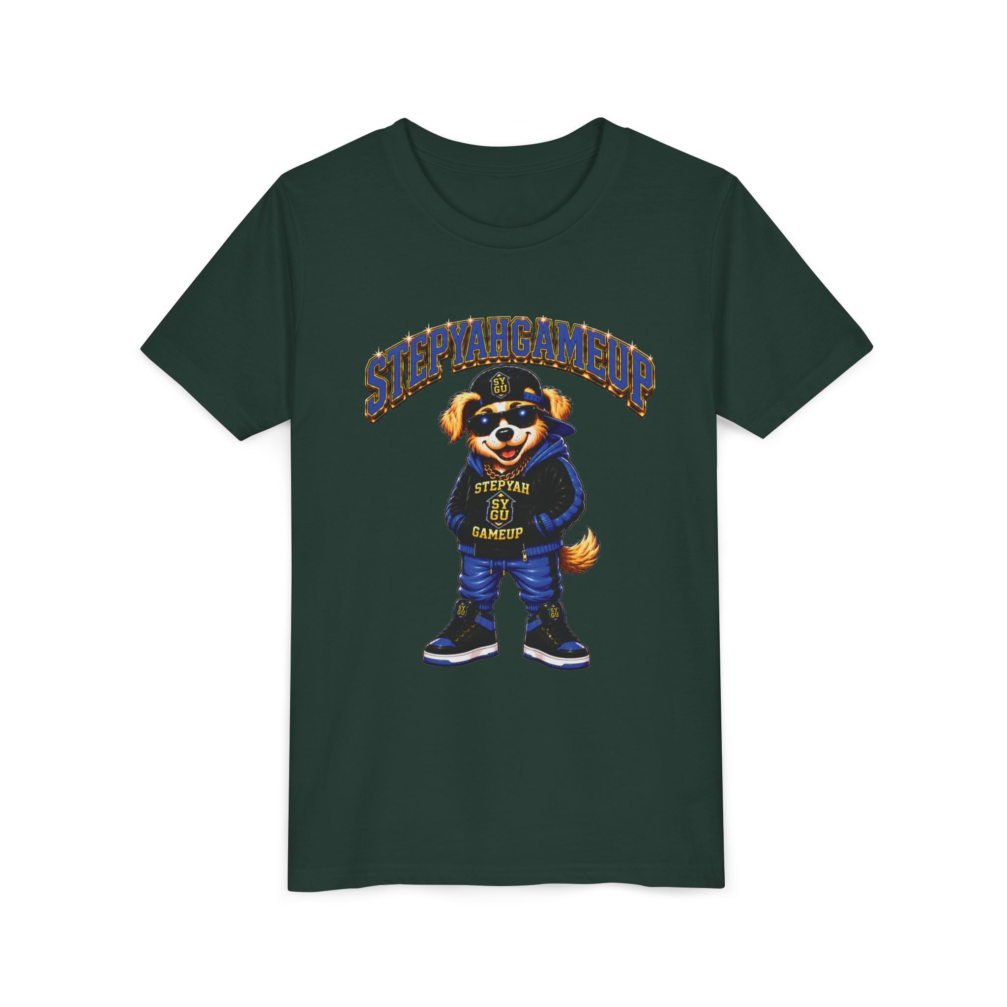 StepYahGameUp — SYGU Dog | Blue Edition | Unisex Youth Tee