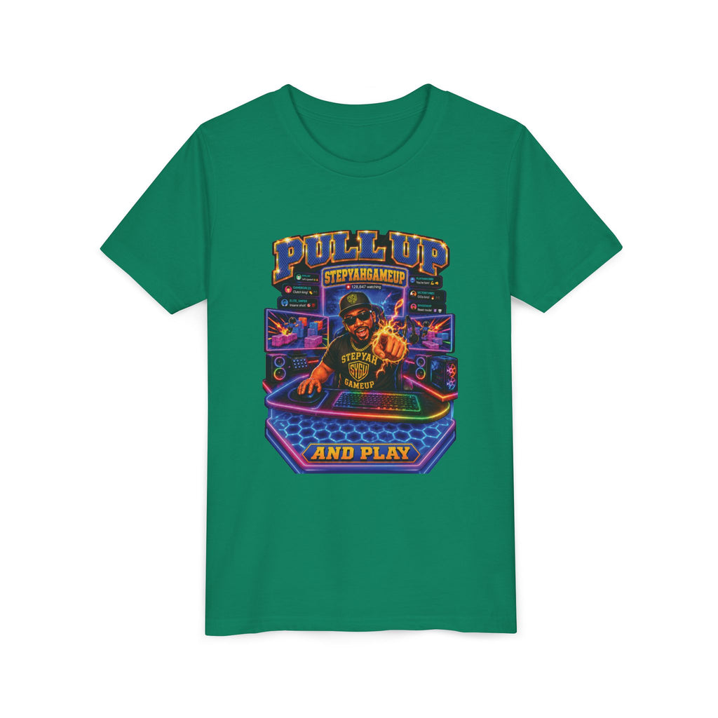 StepYahGameUp — Pull Up and Play | Youth Tee