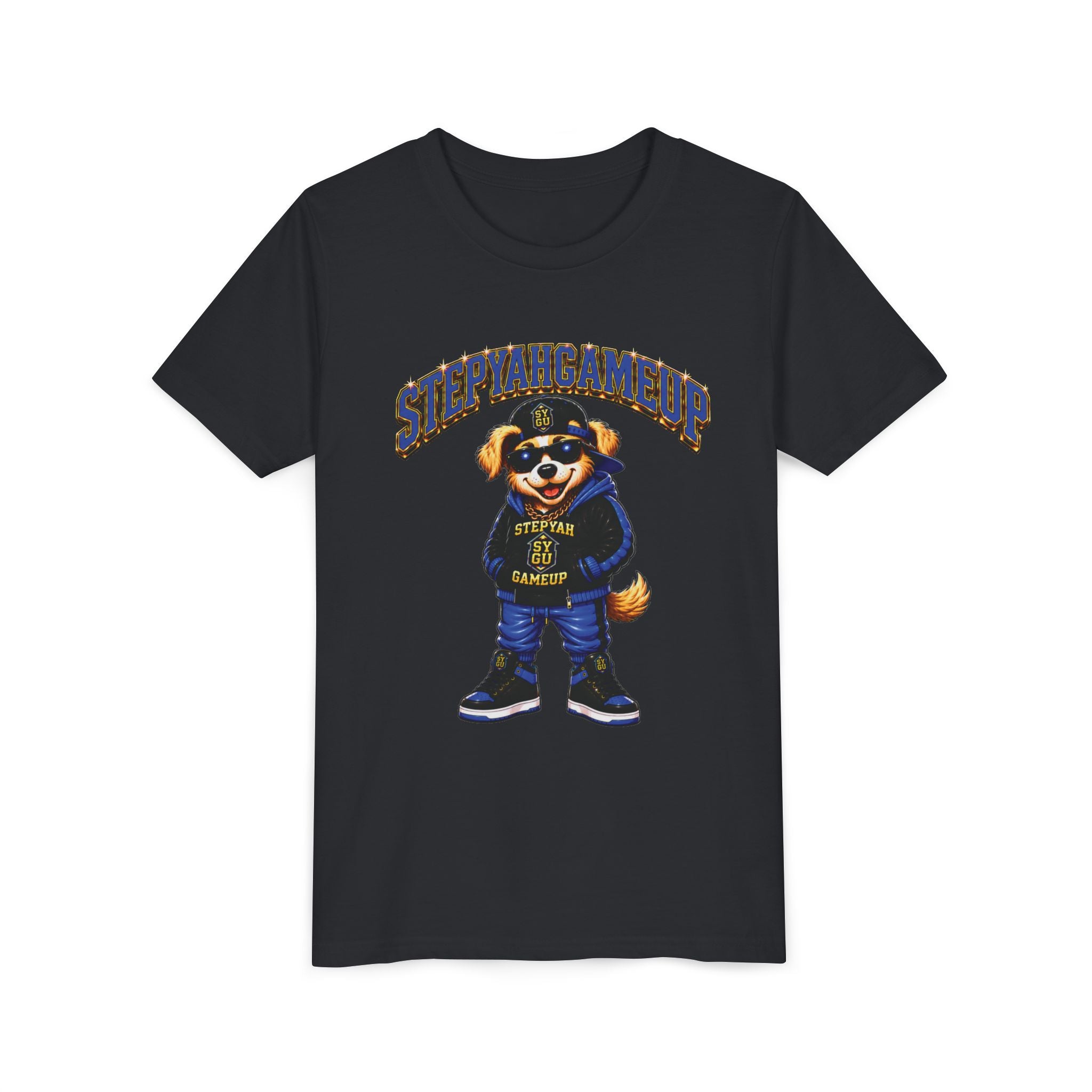 StepYahGameUp — SYGU Dog | Blue Edition | Unisex Youth Tee