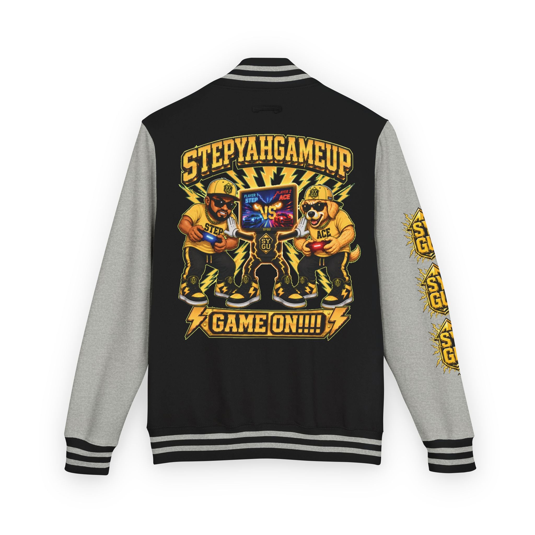 StepYahGameUp — Game On!!!! | Unisex Letterman Jacket