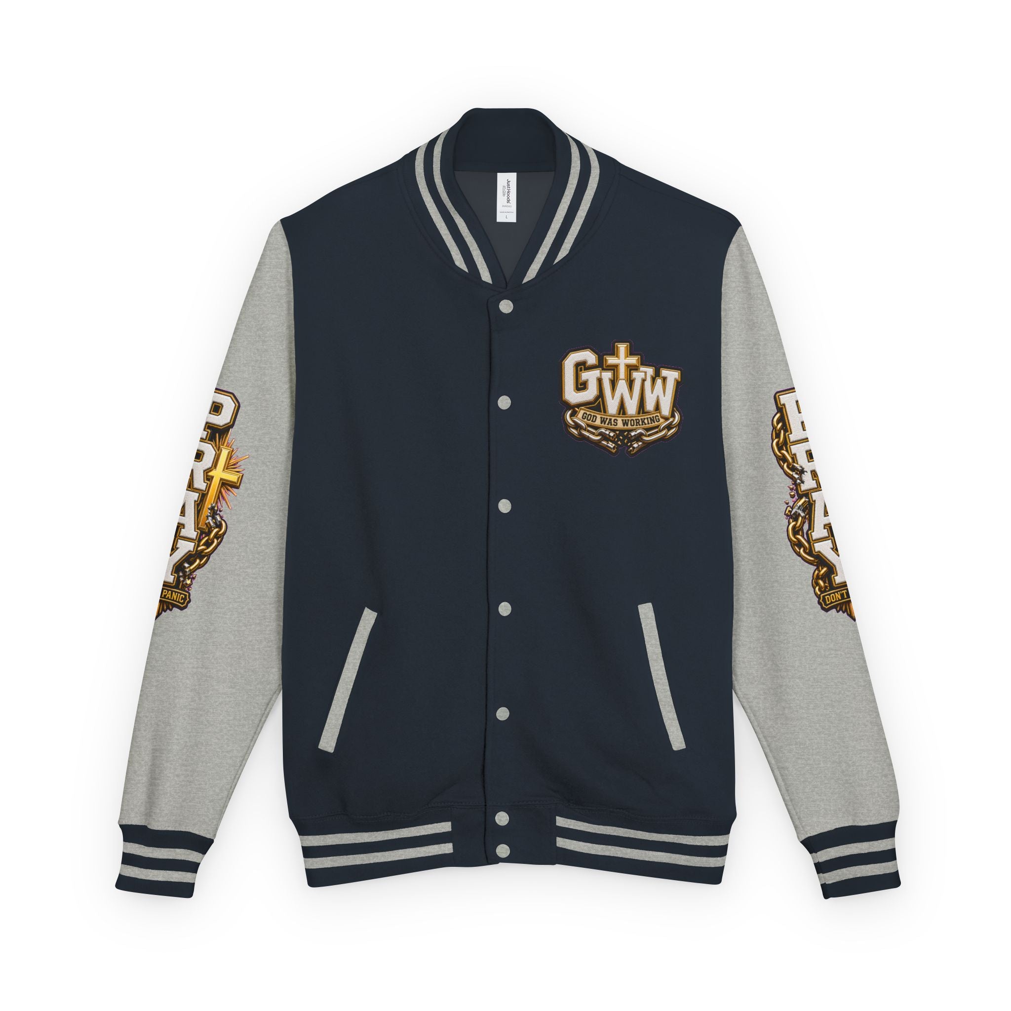 Walk By Faith Unisex Letterman ✝️ — God Was Working While I Was Worrying