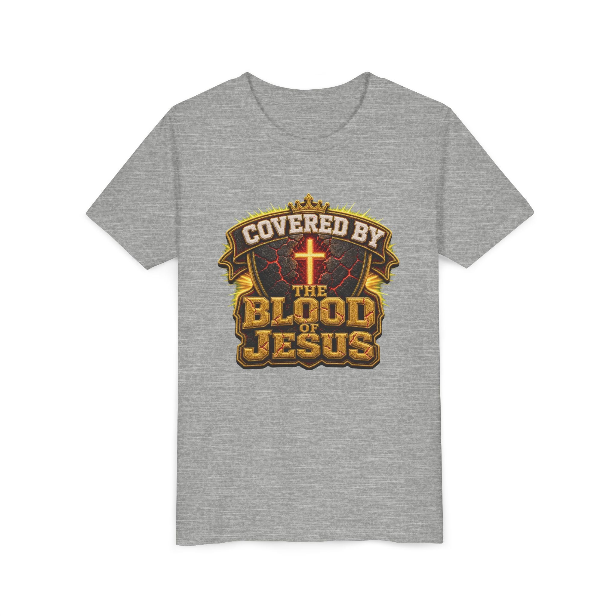 Walk By Faith ✝️ — Covered By The Blood Of Jesus | Unisex Youth Tee