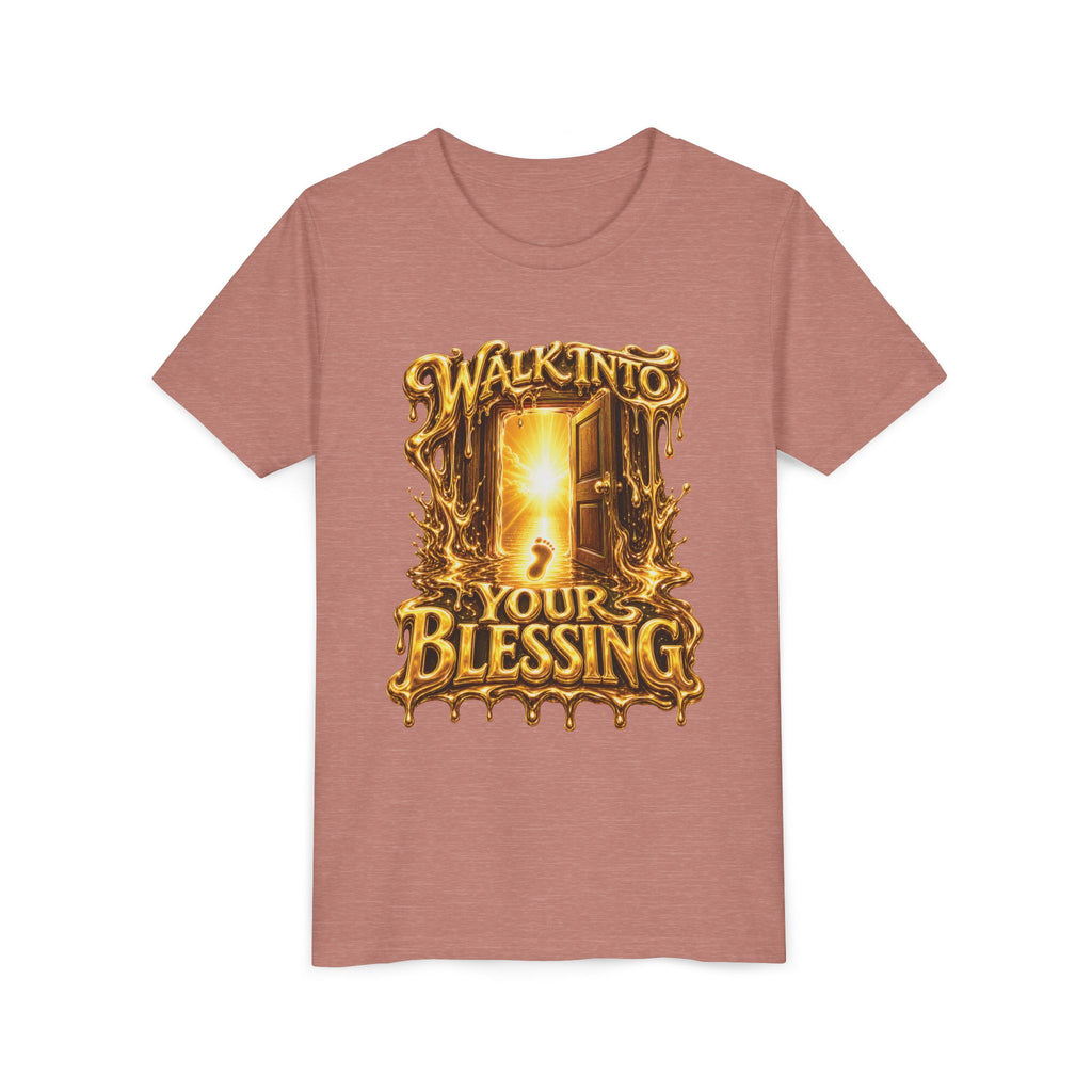 Walk By Faith ✝️ — Walk Into Your Blessing | Unisex Youth Tee