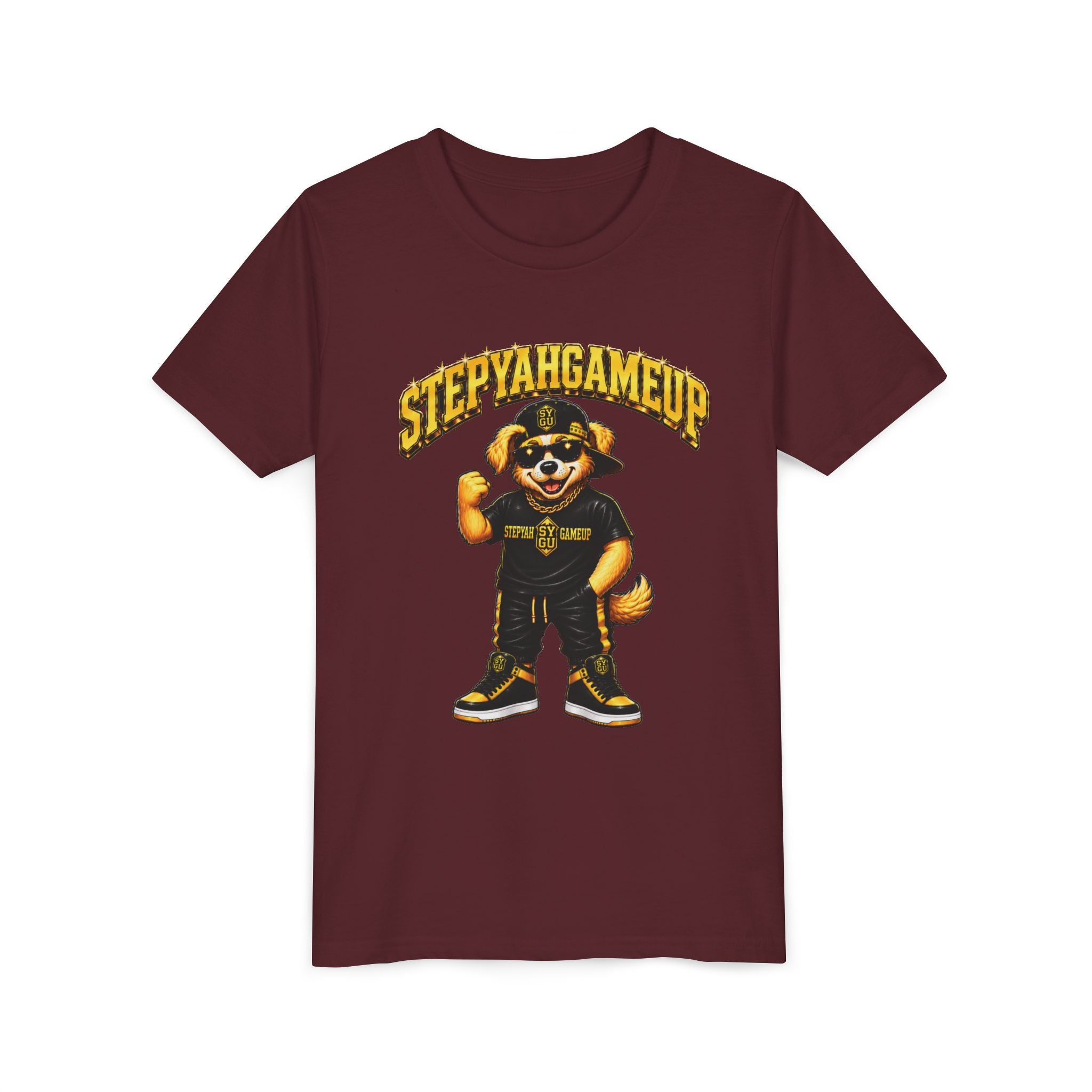 StepYahGameUp — SYGU Dog | Gold Edition | Unisex Youth Tee
