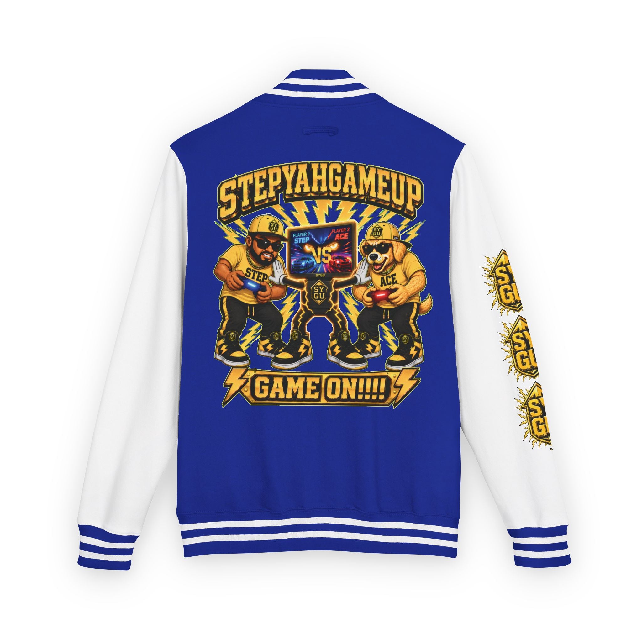 StepYahGameUp — Game On!!!! | Unisex Letterman Jacket