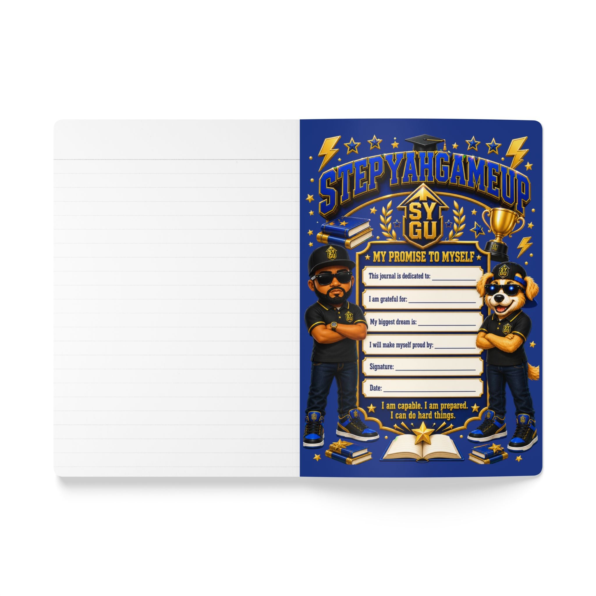 StepYahGameUp — You Got This | Softcover Story Journal