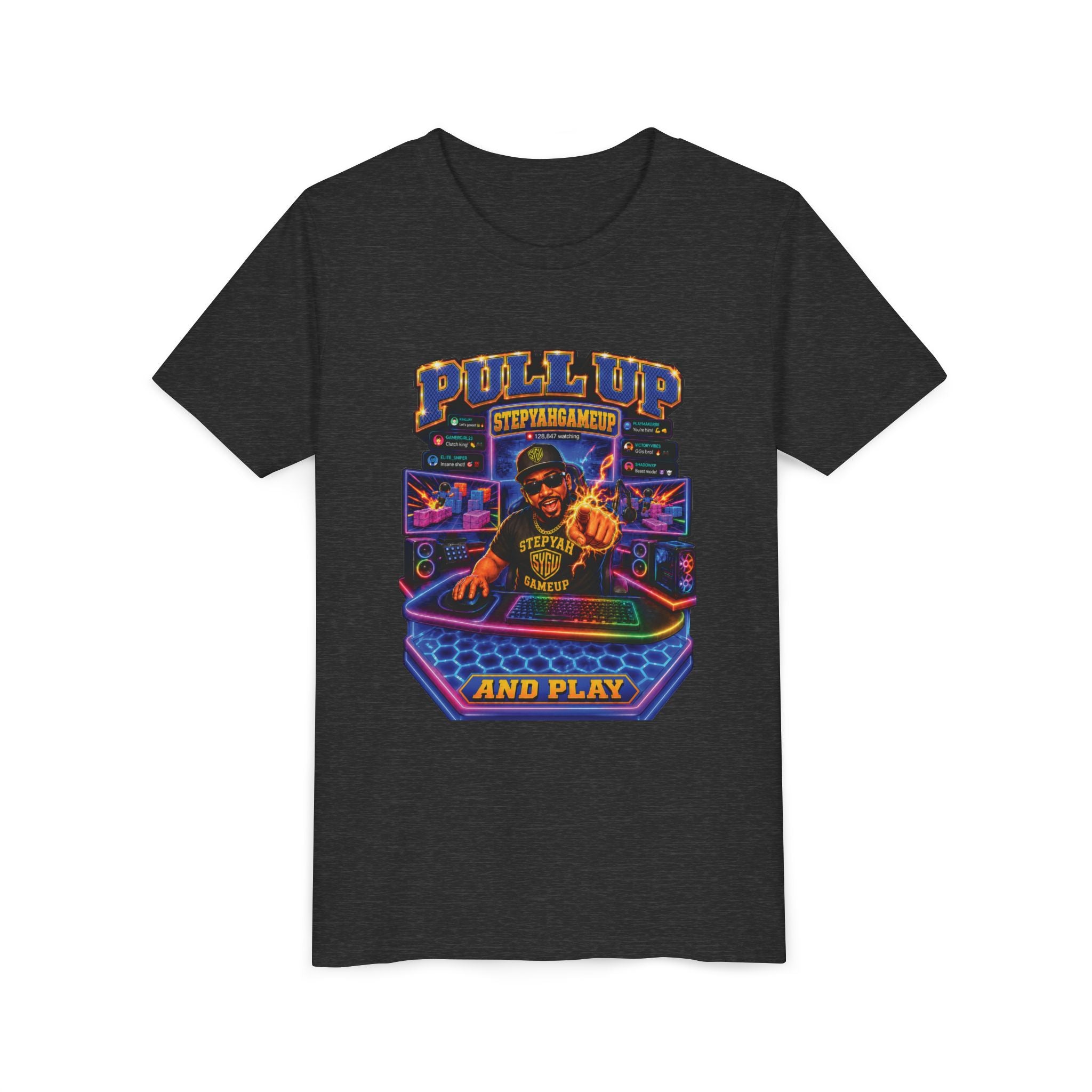 StepYahGameUp — Pull Up and Play | Youth Tee