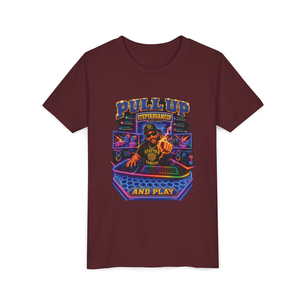 StepYahGameUp — Pull Up and Play | Youth Tee