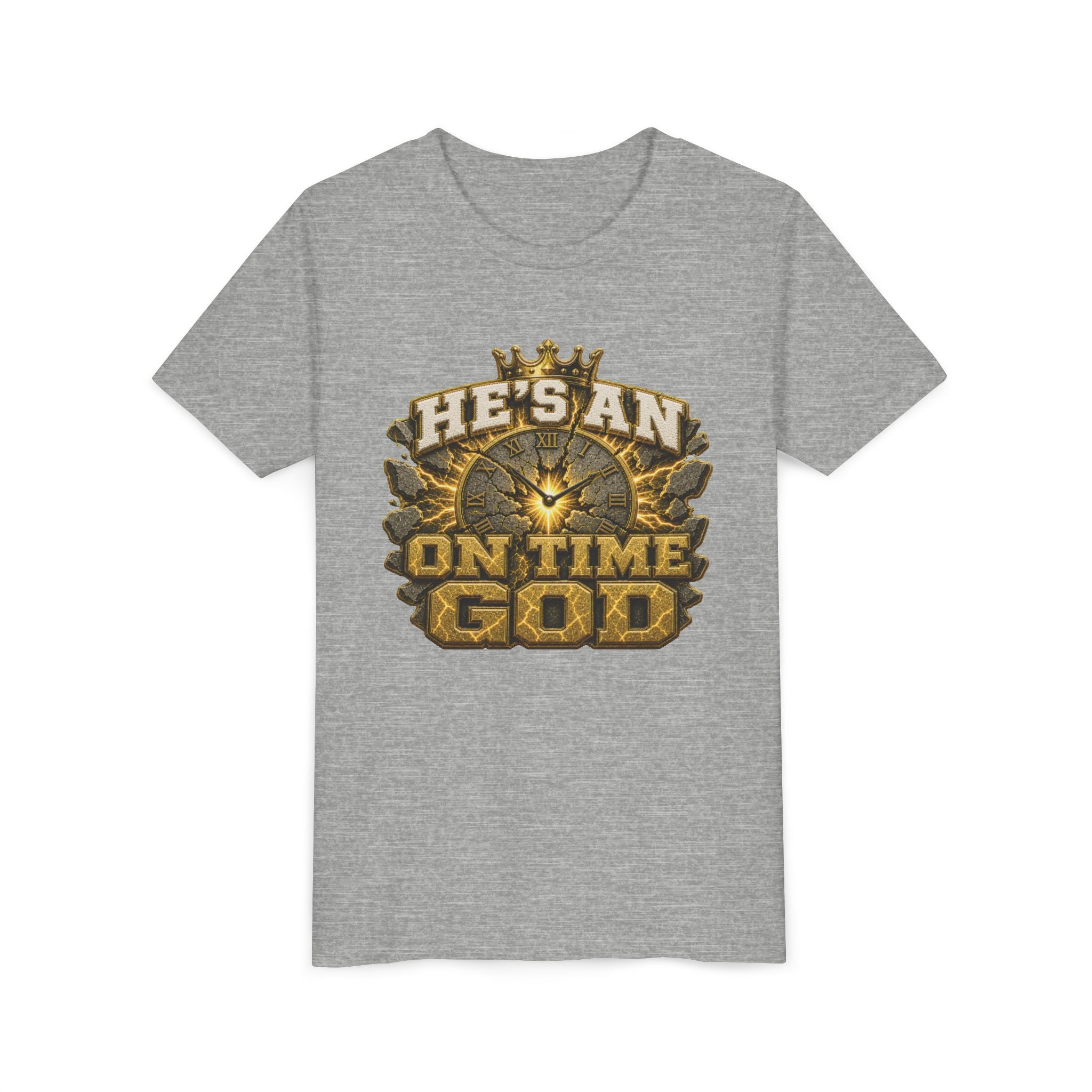 Walk By Faith ✝️ — He's An On Time God | Unisex Youth Tee