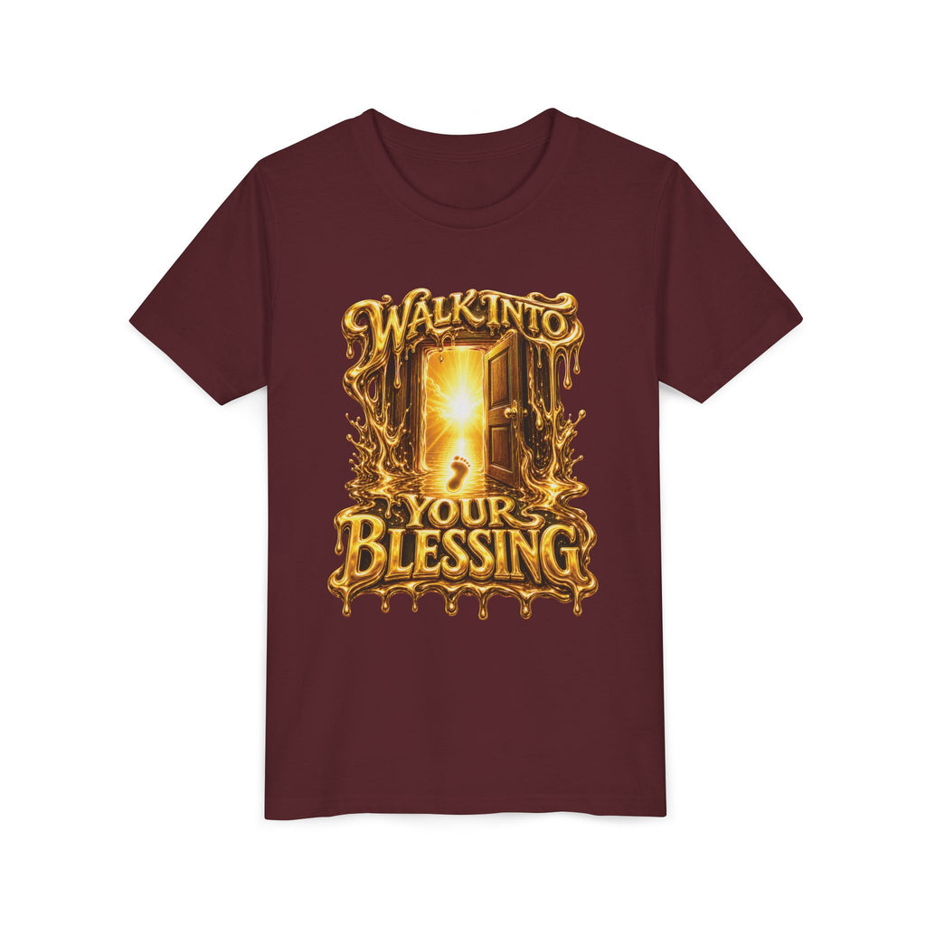Walk By Faith ✝️ — Walk Into Your Blessing | Unisex Youth Tee
