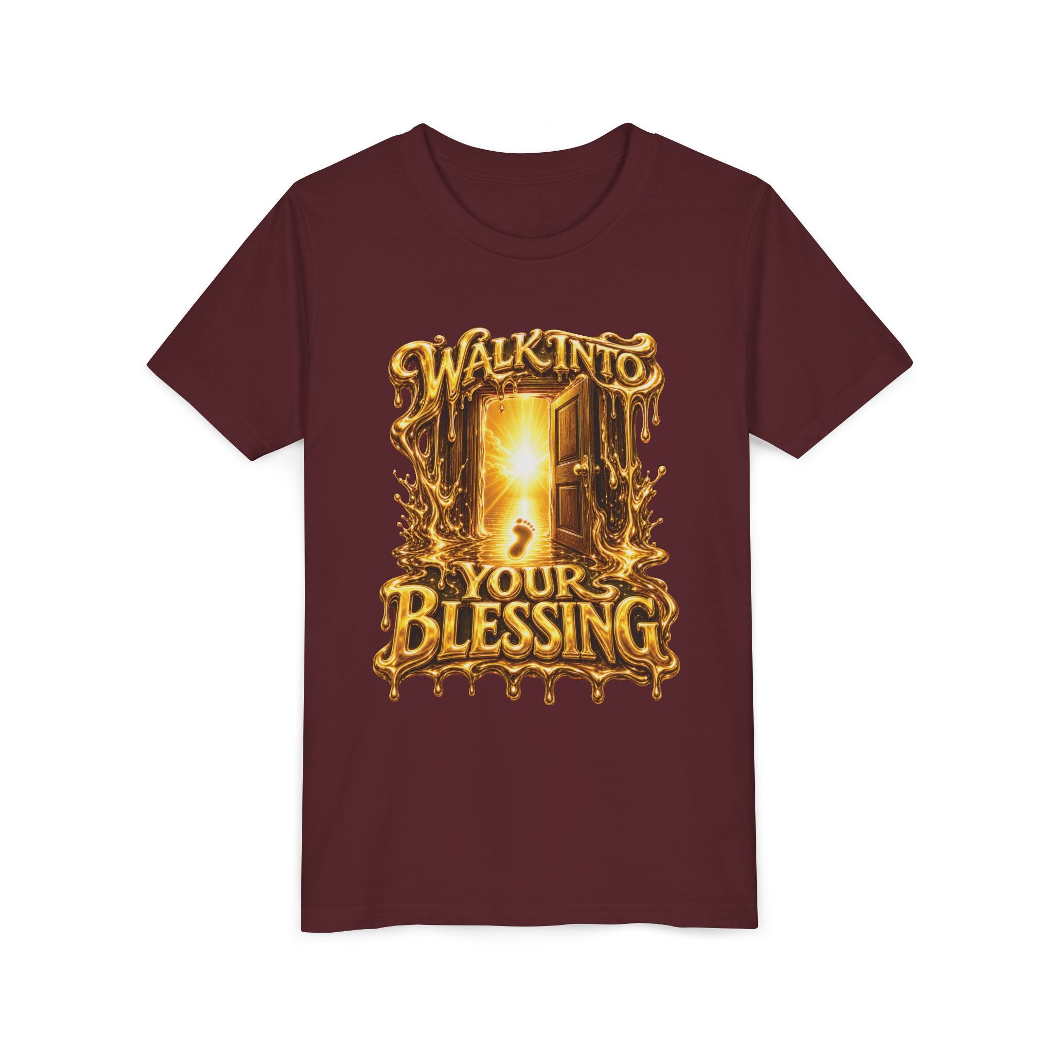 Walk By Faith ✝️ — Walk Into Your Blessing | Unisex Youth Tee