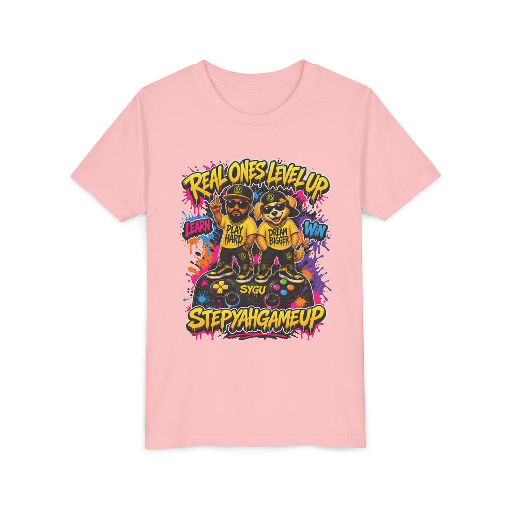 StepYahGameUp — Real Ones Level Up | Unisex Youth Tee
