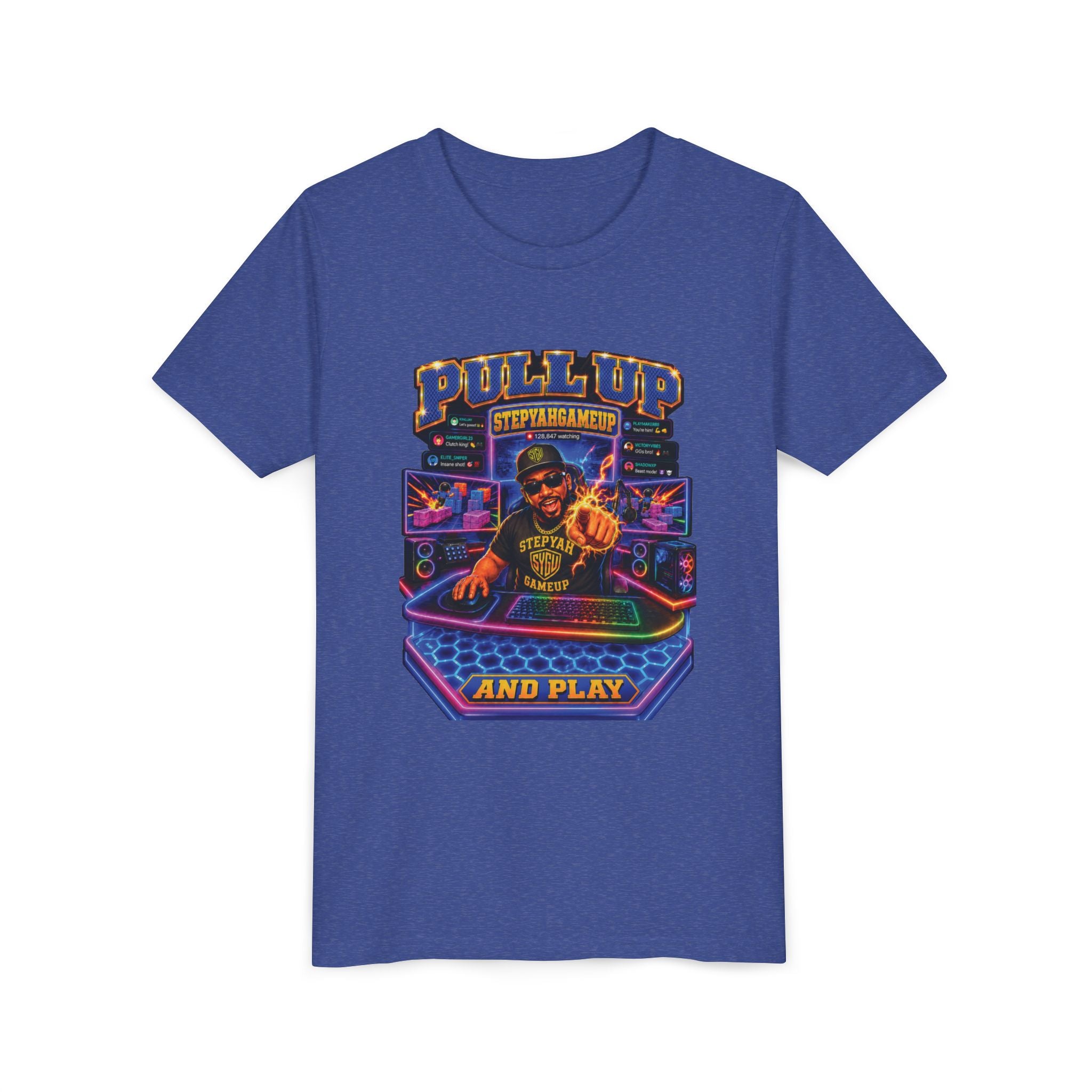 StepYahGameUp — Pull Up and Play | Youth Tee